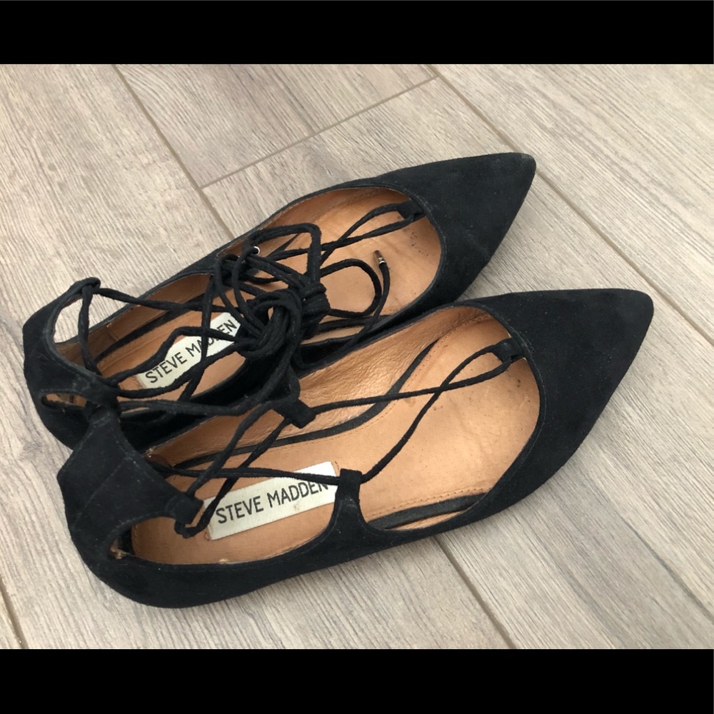 Steve Madden laced up pointed toe flats